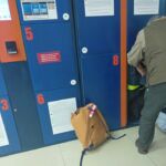 customer photo_travelers using left luggage storage and luggage locker service hanoi train station