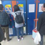 customer photo_travelers using left luggage storage and luggage locker service hanoi train station